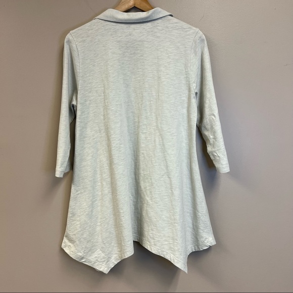 Soft surroundings Danielle button up tunic long sleeve cotton collared top small - Picture 3 of 11